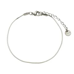 【C：シルバー × ワンサイズ】[Cream dot. クリームドット公式] ブレスレット レディース ステンレス製 金属アレルギー つけっぱなし サージカルステンレス 5タイプ チェーン スキンジュエリー 極細 細い 大人のサムネイル