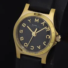 稼動 マークバイマークジェイコブス QZ MBM1240 ブラック文字盤 ラウンド ゴールド レディース腕時計 2000000 NSK OMI