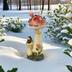 ソーラーライト ガーデンライト ガーデンオーナメント キノコ きのこ ウェルカムボード 庭オブジェ 置物 癒しグッズ ガーデニング お庭 玄