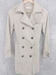 ◇ NATURAL BEAUTY BASIC ナチュラルビューティーベーシック ベルト付 トレンチ コート S ベージュ *  【1002800285464】