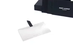 ■新品■未使用■ SAINT LAURENT サンローラン ハンドミラー コンパクトミラー 鏡 手鏡 レディース シルバー系×ブラック系 FL7619