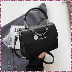 送料無料 ショルダーバッグ斜めがけ レディース韓国 ミニショルダー 大人可愛い ハンドバッグ 小さめ手提げバッグ 2WAY おしゃれ PUレザーかばん チェーンチャーム付き スクエアバッグミニ スマホポシェット黒 カジュアルきれいめ