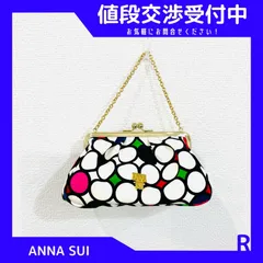 Y411-372 【極美品】ANNA SUI アナスイ チェーン ミニバック ポーチ パーティーバック 水玉 がま口
