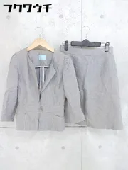 ◇ THE SUIT COMPANY ザ スーツカンパニー スカート スーツ セットアップ 上下 サイズ36 グレー レディース 【中古】 【1103030004501】