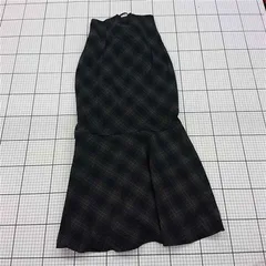 ◇ ⊇ NICE CLAUP チェック レースアップ ロング丈 マーメイド スカート サイズL ネイビー系 マルチ レディース E  【1509180014917】