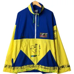 古着 70~80年代 アディダス adidas VENTEX社製 総柄 ハーフジップ ナイロンプルオーバー フランス製 メンズXL相当 ヴィンテージ/eaa584099