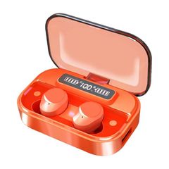 【REDHiLL】ワイヤレスイヤホン bluetooth イヤフォン 防水 IPX7防水 ノイズキャンセリング コードレス オレンジ【SUMO0148/コンパクト】[OJ]