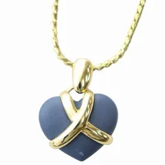 ウェッジウッド WEDGWOOD ネックレス アクセサリー ペンダント ロゴ ジャスパー ハート ゴールド色 青 ブルー ■GY18 /MQ