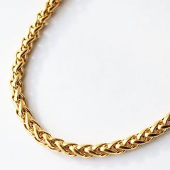 金アレ対応 ステンレス ウィート チェーン 4.8ｍｍ アクセサリーチェーン ハンドメイド アクセサリー パーツ 切り売り 20cm