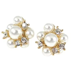 【ゴールド×ピアス】[Cream dot. クリームドット公式] ピアス レディース 金属アレルギー ニッケルフリースタッド デコラティブ ビジュー パール 上品 エレガント 結婚式