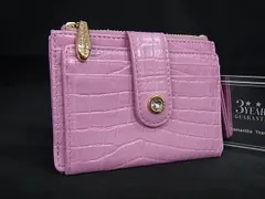 ■美品■ Samantha Thavasa サマンサタバサ プチチョイス クロコダイル型押しレザー カードケース パスケース ピンク系 DE4865