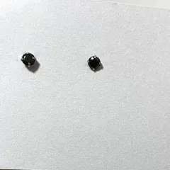 医療用　ステンレスピアス 金属アレルギー キュービックジルコニア サージカルステンレス　つけっぱなし　カラー	ブラック