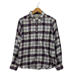 BEAUTY&YOUTH UNITED ARROWS ビューティアンドユースユナイテッドアローズ チェック フランネル長袖シャツ sizeM/ホワイト×パープル×ブルー