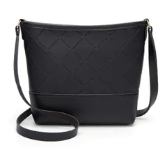 [ドナリー] ショルダーバッグ メッセンジャーバック ミニ 斜めがけ ポシェット 鞄 軽量 レザー レディース (ブラック) [ブラック]