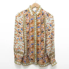 良品　未使用　HERMES こげ茶色　長袖シャツ 良品 未使用 HERMES こげ茶色 長袖シャツ