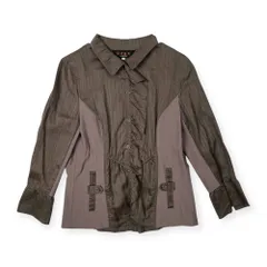 EVEX by KRIZIA エヴェックス バイ クリツィア デザイン サマー シャツ ジャケット サイズ 40 /テンセル/リネン/三陽商会