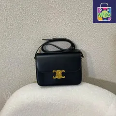 ショルダーバッグ　黒　ブラック　セリーヌ　CELINE トリオンフ｜本日限定特価｜新品未使用-WTO輸入2-IV52