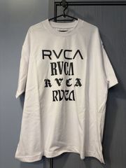 RVCA ルーカ ビックシルエット 半袖スウェット テープロゴ Tシャツ 