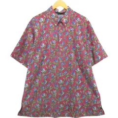 古着 90年代 レインスプーナー REYNSPOONER 水着タグ ビキニタグ 総柄 ボタニカル柄 プルオーバー ボタンダウン/eaa560131