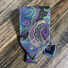 ETRO エトロ vintage イタリア製 ペイズリー シルク プリント ワイド ネクタイ Made in Italy