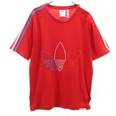 adidas Originals アディダスオリジナルス トレフォイルロゴ 半袖 Tシャツ M レッド メンズ 古着