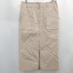 ◇ Θ ユナイテッドアローズ サイズMになります 膝下丈 Aライン 無地カジュアルスカート サイズ38 ベージュ系 レディース E  【1507160017804】