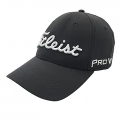 【美品】タイトリスト×フットジョイ キャップ 黒×白 立体ロゴ刺しゅう  ゴルフウェア TITLEIST