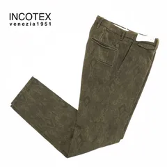 INCOTEX チノパン サイズ46 ダークブラウン（数回着用） 24年秋冬新作】INCOTEX SLACKS 100型定番コットンチノ 2分半で