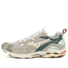 【送料無料】 ミズノ メンズ スニーカー シューズ Mizuno Wave Rider 10 Premium Opal Grey Pristine & Bistro Green