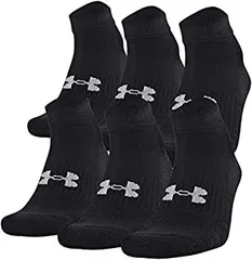 Under Armour Training Cotton Lo Cut Socks 6-Pair Black 2 Shoe Size: Mens 8-12 Womens 9-12