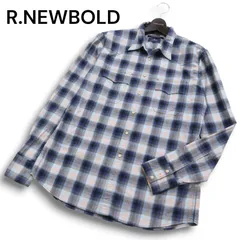 【美品】R.NEWBOLD ポールスミス 通年★ 長袖 ウエスタン チェック シャツ Sz.XL メンズ 大きいサイズ