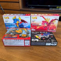 LaQ ラキュー ミスティカルビースト ワイバーン ドラゴン 組み立て式メタルブロック ブロックコレクション働く車 ブロック玩具 4点まとめて　◇