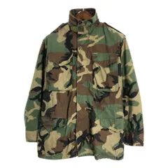 90年代 米軍実物 U.S.ARMY M-65 フィールドジャケット 4th ミリタリー ウッドランドカモ (メンズ SMALL LONG) 中古 古着 S4954