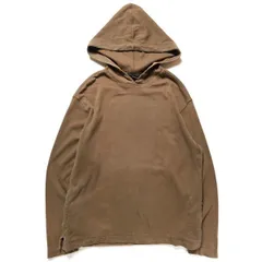 90's バナナリパブリック ヘビーウェイト コットン フード Tシャツ 長袖 (M) 茶 パーカー ロンT 無地 バナリパ 90年代 旧タグ オールド アメリカ古着 USED  ビンテージ ヴィンテージ