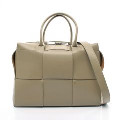 Bottega Veneta The Arco Briefcase 620633 Greige Leather Intrecciato Briefcase Men's Used A