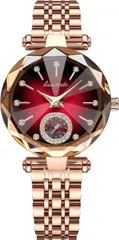 BEN NEVIS 腕時計 レディース アナログ表示 クオーツ うで時計 レザーベルト 細め おしゃれ 防水腕時計 超薄型 シンプル 女性用( 06-レッド)