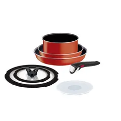 【 新品 未開封 】   T-fal (ガス火専用)インジニオ・ネオ セット7 パプリカレッド L15190 未使用 送料無料