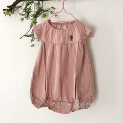 【新品】POLO baby ポロベア 刺繍ロンパース   80  ピンク  くま
