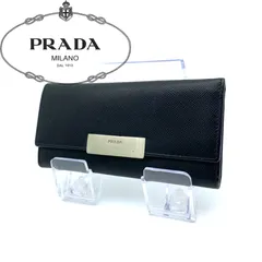 PRADA 6連キーケース レザー シルバー金具 ユーロヴィンテージ レトロ ユニセックス ブラック