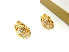 ■新品同様■ NINA RICCI ニナリッチ ハート クリップ式 イヤリング アクセサリー レディース ゴールド系 DH5424
