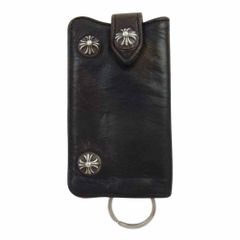 CHROME HEARTS クロムハーツ（原本無） キーケース KEY CASE クロスボール ボタン キーケース ブラック系【中古】