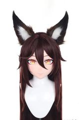 着ぐるみヘッド ウサギ耳 ブラウン 兎面 全頭ヘッド ケモノ