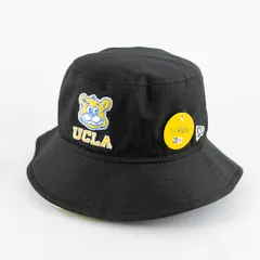 【ニューエラ正規品】KIDS 子供用 ニューエラ 帽子 バケットハット Kid's Bucket01  UCLA JOE ジョー ブラック × メリットゴールド マリンブルー スノーホワイト(商品番号：13529430)