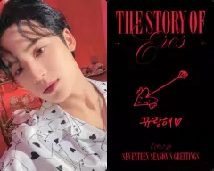 【中古】コレクションカード(男性) SEVENTEEN/MINGYU(ミンギュ)/裏面印刷メッセージ入り/「SEVENTEEN 2023 SEASON’S GREETINGS」封入フォトカード