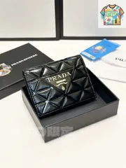 【今日特価】PRADA プラダ ブラック ショート ウォレット兼用カードケース 送料無料 在庫限定セール価格！