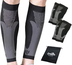 DREAMPARTY ふくらはぎサポーター 3段式 着圧 加圧 4枚 セット 2組分 収納袋ふくらはぎ ストレッチ ランニング ジョギング サイクリング テニス バドミントン 男女 UVカット コンプレッション XLdp253( XL)