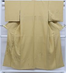 【一輝堂】リサイクル着物 付下げ 枝花文 正絹 身丈150cm 裄丈64cm 25z07-3871