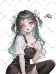 No.1215 オリジナル 人物ステッカー オリジナル人物ステッカー 女の子ステッカー 紙もの コラージュ コラージュ素材