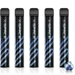電子タバコ シーシャ ベイプ 使い捨て vape 5本 10000回吸引可能 持ち運び便利 大容量 禁煙グッズ 水蒸気タバコ 爆煙 フレーバースティック ニコチンなし タールなし ブルーベリー