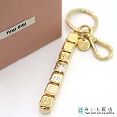ミュウミュウ　ゴールドメッキ　キーホルダー　miumiu 18696811 ミュウミュウ ゴールドメッキ キーホルダー miumiu 18696811